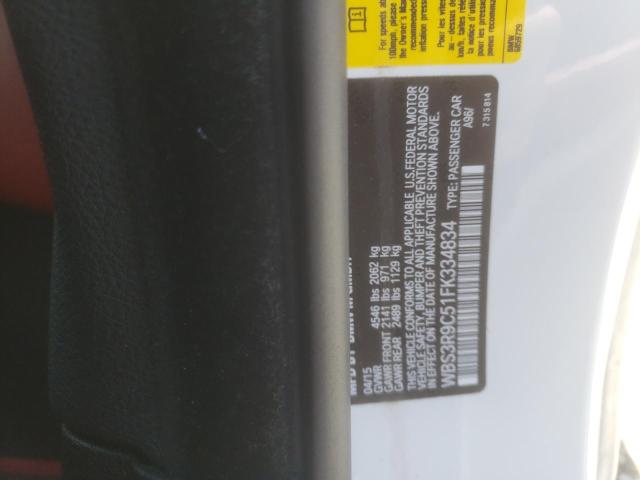 Photo 10 from auction – 2015 BMW M4 with VIN WBS3R9C51FK334834