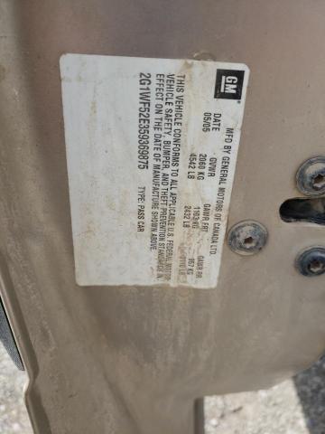 Photo 10 from auction – 2005 CHEVROLET IMPALA with VIN 2G1WF52E359369875