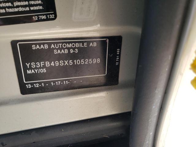 Photo 10 from auction – 2005 SAAB 9-3 LINEAR with VIN YS3FB49SX51052598