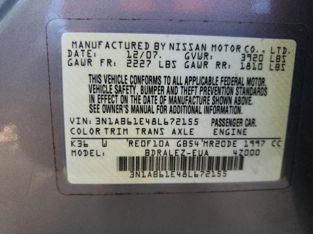 Photo 10 from auction – 2008 NISSAN SENTRA 2.0 with VIN 3N1AB61E48L672155