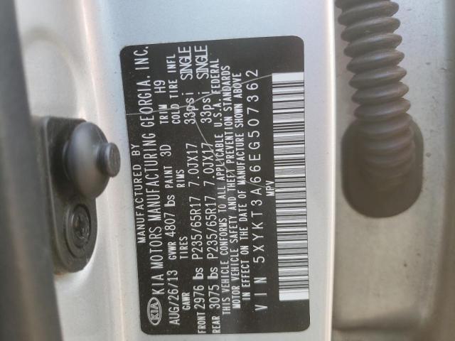 Photo 10 from auction – 2014 KIA SORENTO LX with VIN 5XYKT3A66EG507362