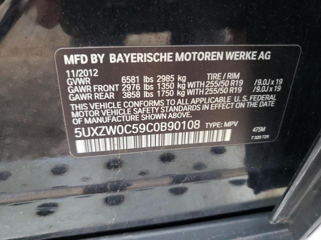 Photo 10 from auction – 2012 BMW X5 XDRIVE3 with VIN 5UXZW0C59C0B90108