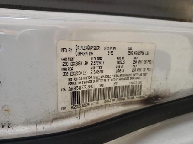 Photo 10 from auction – 2007 CHRYSLER TOWN & COU with VIN 2A4GP54L37R120431