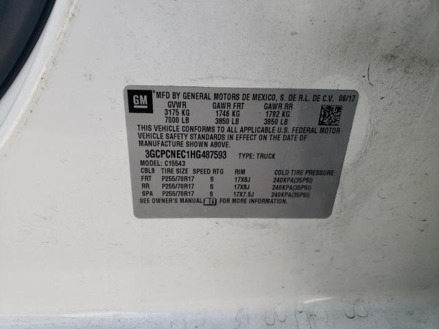 Photo 10 from auction – 2017 CHEVROLET SILVERADO with VIN 3GCPCNEC1HG487593