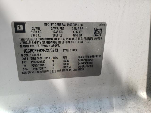 Photo 10 from auction – 2015 CHEVROLET SILVERADO with VIN 1GCRCPEH2FZ273743
