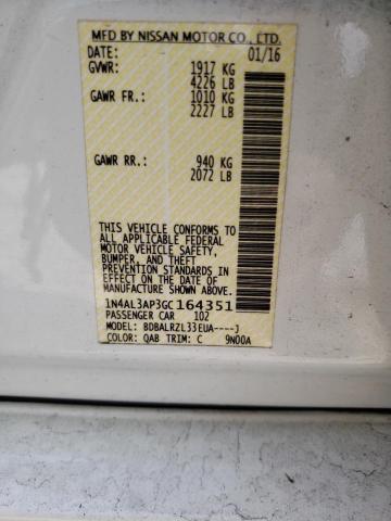 Photo 10 from auction – 2016 NISSAN ALTIMA 2.5 with VIN 1N4AL3AP3GC164351