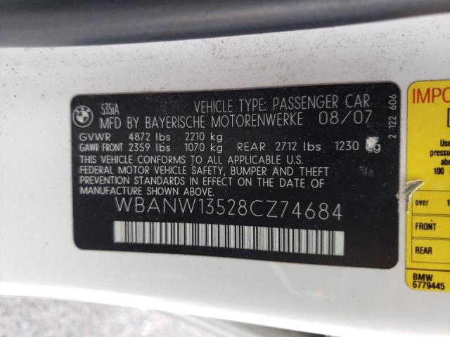 Photo 10 from auction – 2008 BMW 535 I with VIN WBANW13528CZ74684