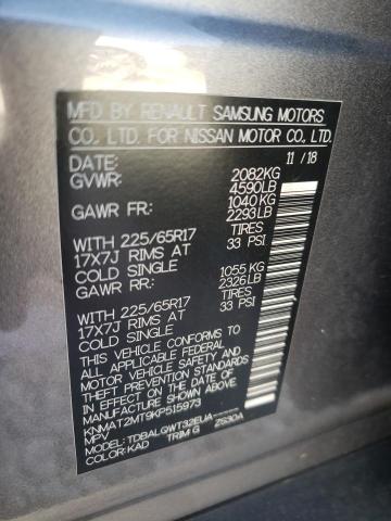Photo 10 from auction – 2019 NISSAN ROGUE S with VIN KNMAT2MT9KP515973