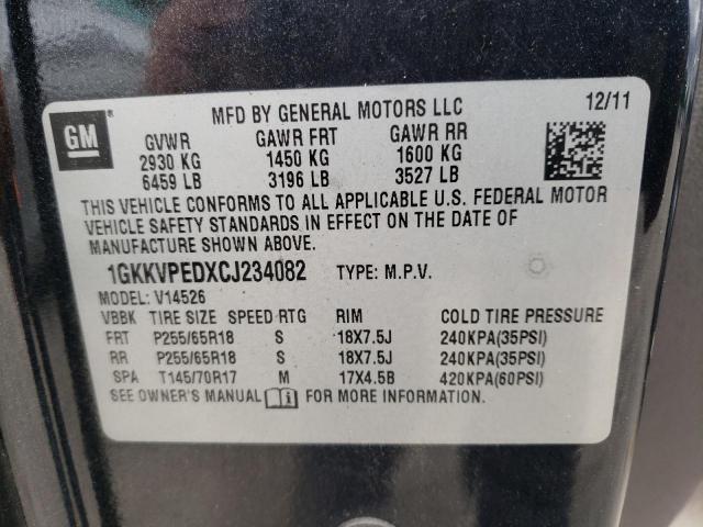 Photo 10 from auction – 2012 GMC ACADIA SLE with VIN 1GKKVPEDXCJ234082
