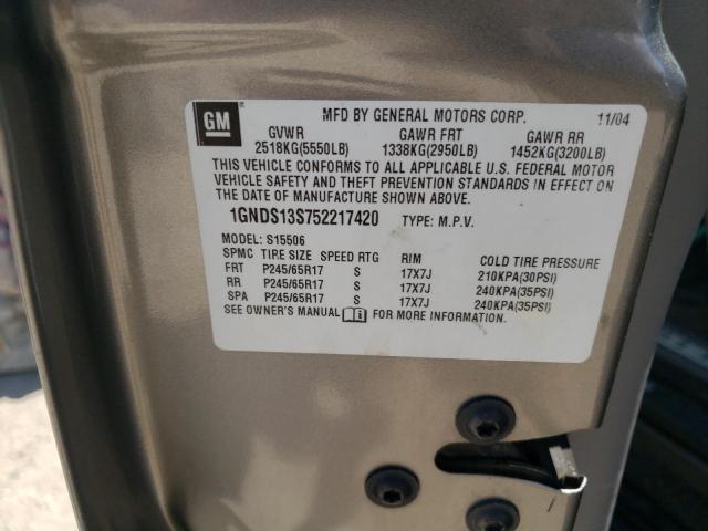 Photo 10 from auction – 2005 CHEVROLET TRAILBLAZE with VIN 1GNDS13S752217420