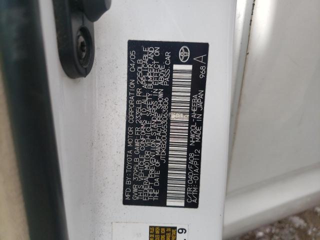 Photo 10 from auction – 2005 TOYOTA PRIUS with VIN JTDKB20U653063806