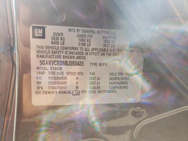 Photo 10 from auction – 2011 BUICK ENCLAVE CX with VIN 5GAKVCED6BJ263423
