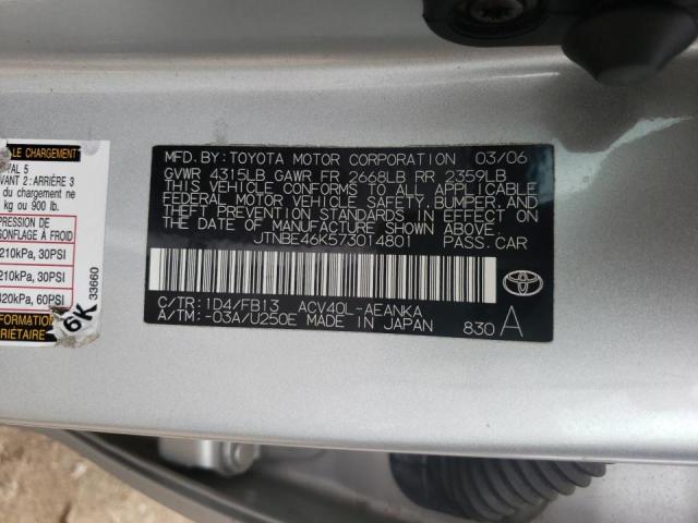 Photo 10 from auction – 2007 TOYOTA CAMRY CE with VIN JTNBE46K573014801
