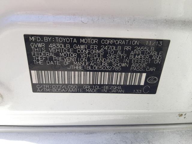Photo 10 from auction – 2014 LEXUS GS 350 with VIN JTHBE1BL0E5032785