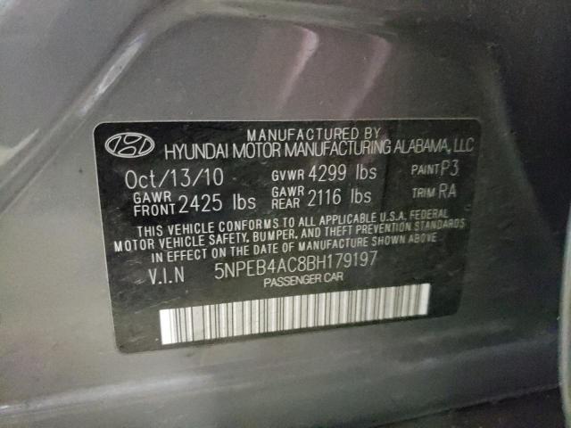 Photo 10 from auction – 2011 HYUNDAI SONATA GLS with VIN 5NPEB4AC8BH179197