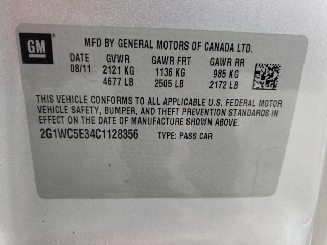Photo 10 from auction – 2012 CHEVROLET IMPALA LTZ with VIN 2G1WC5E34C1128356