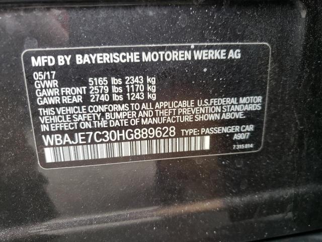 Photo 10 from auction – 2017 BMW 540 XI with VIN WBAJE7C30HG889628