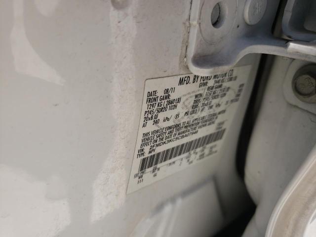 Photo 10 from auction – 2012 FORD EDGE LIMIT with VIN 2FMDK3KC5CBA07948