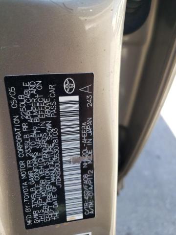 Photo 10 from auction – 2005 TOYOTA PRIUS with VIN JTDKB20U353078103