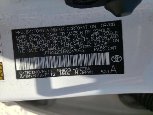 Photo 10 from auction – 2009 TOYOTA PRIUS with VIN JTDKB20U593479531