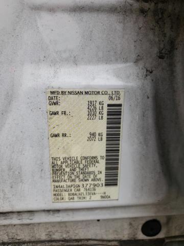 Photo 10 from auction – 2016 NISSAN ALTIMA 2.5 with VIN 1N4AL3AP1GN377903