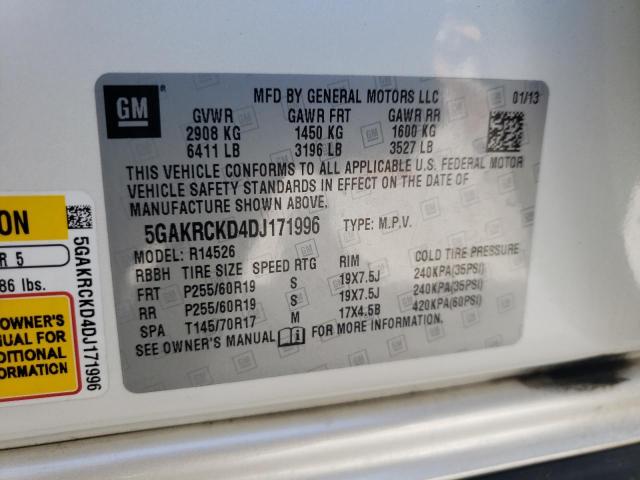 Photo 10 from auction – 2013 BUICK ENCLAVE with VIN 5GAKRCKD4DJ171996