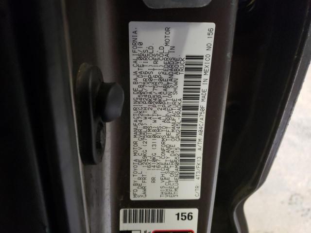 Photo 10 from auction – 2010 TOYOTA TACOMA DOU with VIN 3TMLU4EN3AM055215