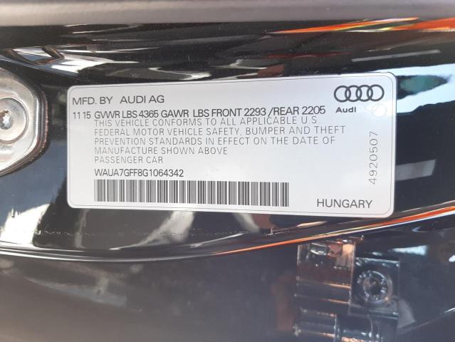Photo 10 from auction – 2016 AUDI A3 PREMIUM with VIN WAUA7GFF8G1064342