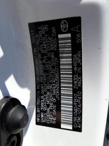 Photo 10 from auction – 2011 TOYOTA PRIUS with VIN JTDKN3DU5B5337729
