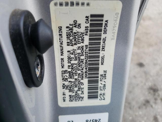 Photo 10 from auction – 2010 TOYOTA COROLLA BA with VIN 1NXBU4EE8AZ225748