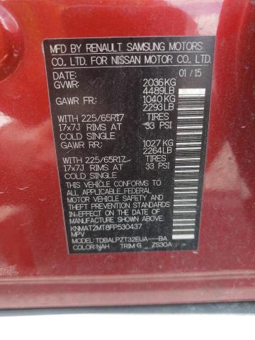 Photo 10 from auction – 2015 NISSAN ROGUE S with VIN KNMAT2MT8FP530437