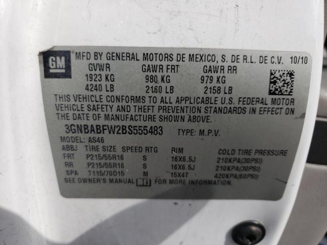 Photo 10 from auction – 2011 CHEVROLET HHR LT with VIN 3GNBABFW2BS555483