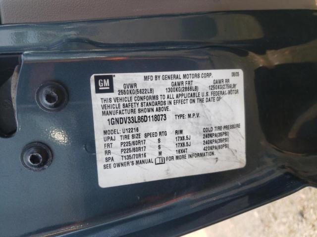 Photo 10 from auction – 2006 CHEVROLET UPLANDER L with VIN 1GNDV33L86D118073