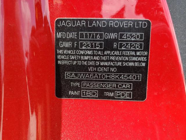 Photo 10 from auction – 2017 JAGUAR F-TYPE with VIN SAJWA6AT0H8K45401