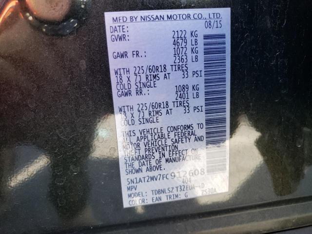 Photo 10 from auction – 2015 NISSAN ROGUE S with VIN 5N1AT2MV7FC912608