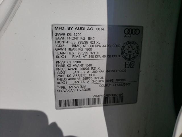 Photo 10 from auction – 2015 AUDI Q7 TDI PRE with VIN WA1VMCFE0FD001496