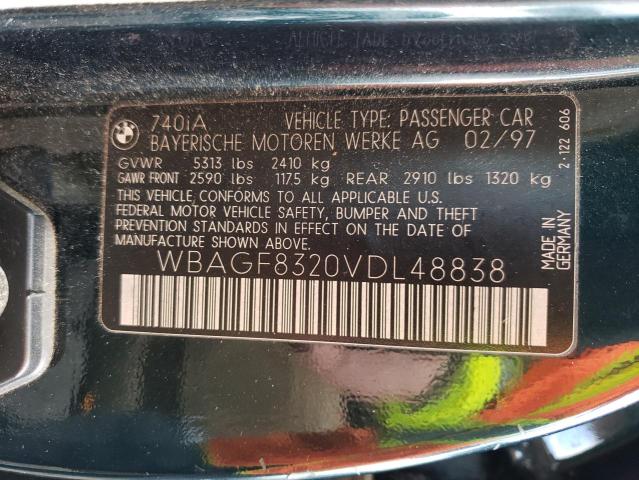 Photo 10 from auction – 1997 BMW 740 I AUTO with VIN WBAGF8320VDL48838