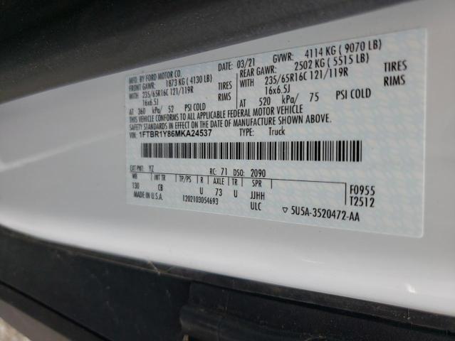 Photo 10 from auction – 2021 FORD TRANSIT T- with VIN 1FTBR1Y86MKA24537