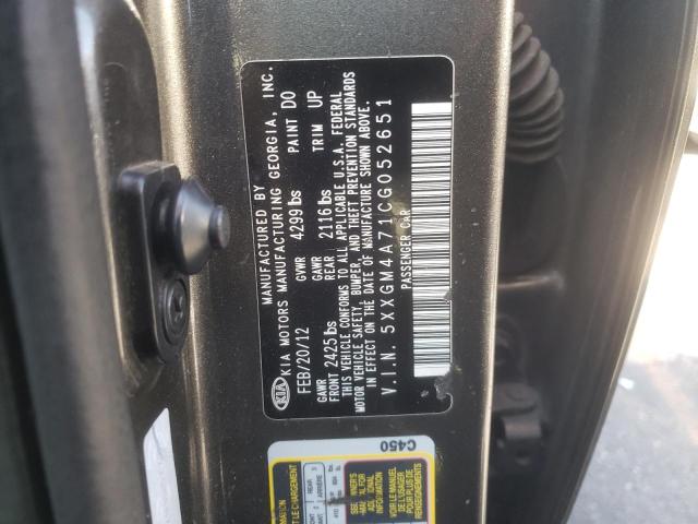 Photo 10 from auction – 2012 KIA OPTIMA LX with VIN 5XXGM4A71CG052651