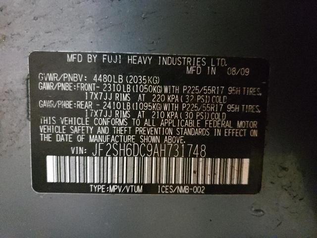 Photo 10 from auction – 2010 SUBARU FORESTER 2 with VIN JF2SH6DC9AH731748