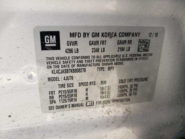 Photo 10 from auction – 2019 BUICK ENCORE PRE with VIN KL4CJASB7KB808278