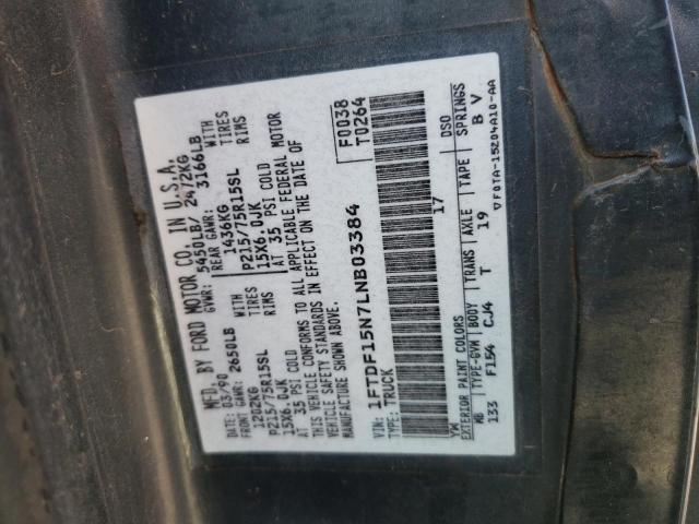 Photo 10 from auction – 1990 FORD F150 with VIN 1FTDF15N7LNB03384