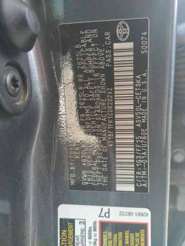 Photo 10 from auction – 2012 TOYOTA CAMRY LE A with VIN 4T1BF1FK1CU620242