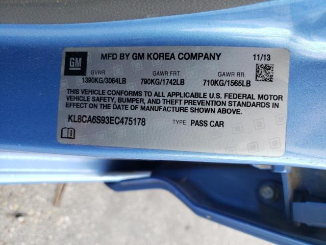 Photo 10 from auction – 2014 CHEVROLET SPARK LS with VIN KL8CA6S93EC475178