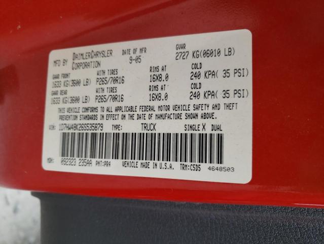 Photo 10 from auction – 2006 DODGE DAKOTA QUA with VIN 1D7HW48K26S535879