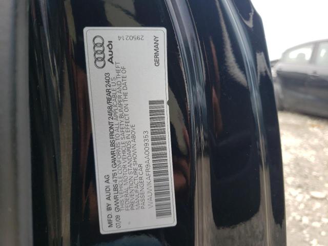 Photo 10 from auction – 2010 AUDI A5 PRESTIG with VIN WAUWKAFR9AA009353
