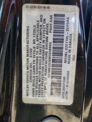 Photo 10 from auction – 1998 TOYOTA COROLLA VE with VIN 2T1BR12EXWC038993