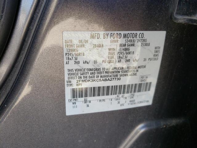 Photo 10 from auction – 2010 FORD EDGE LIMIT with VIN 2FMDK3KC5ABA27730