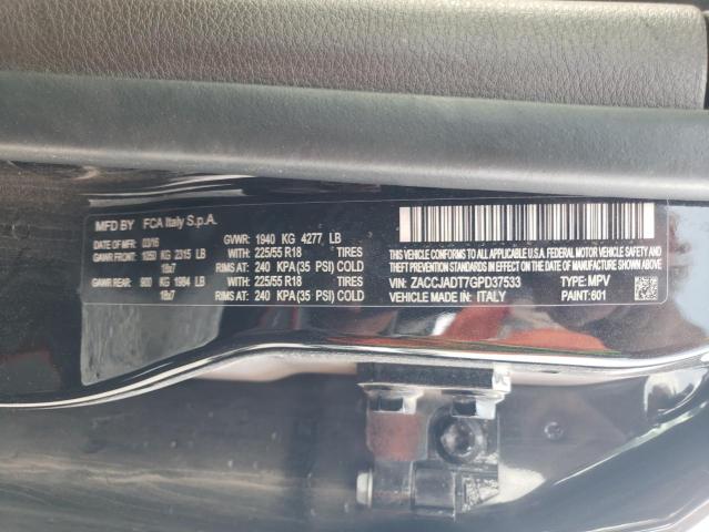Photo 10 from auction – 2016 JEEP RENEGADE L with VIN ZACCJADT7GPD37533