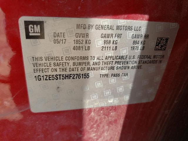 Photo 10 from auction – 2017 CHEVROLET MALIBU LT with VIN 1G1ZE5ST5HF276155